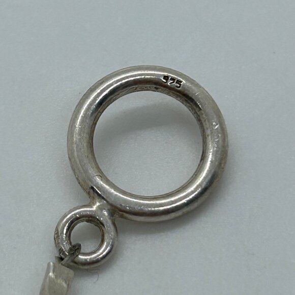 Artisan Sterling Silver Bracelet Green Crystal Bead Toggle Clasp 6.5" 10 grams - Picture 10 of 15